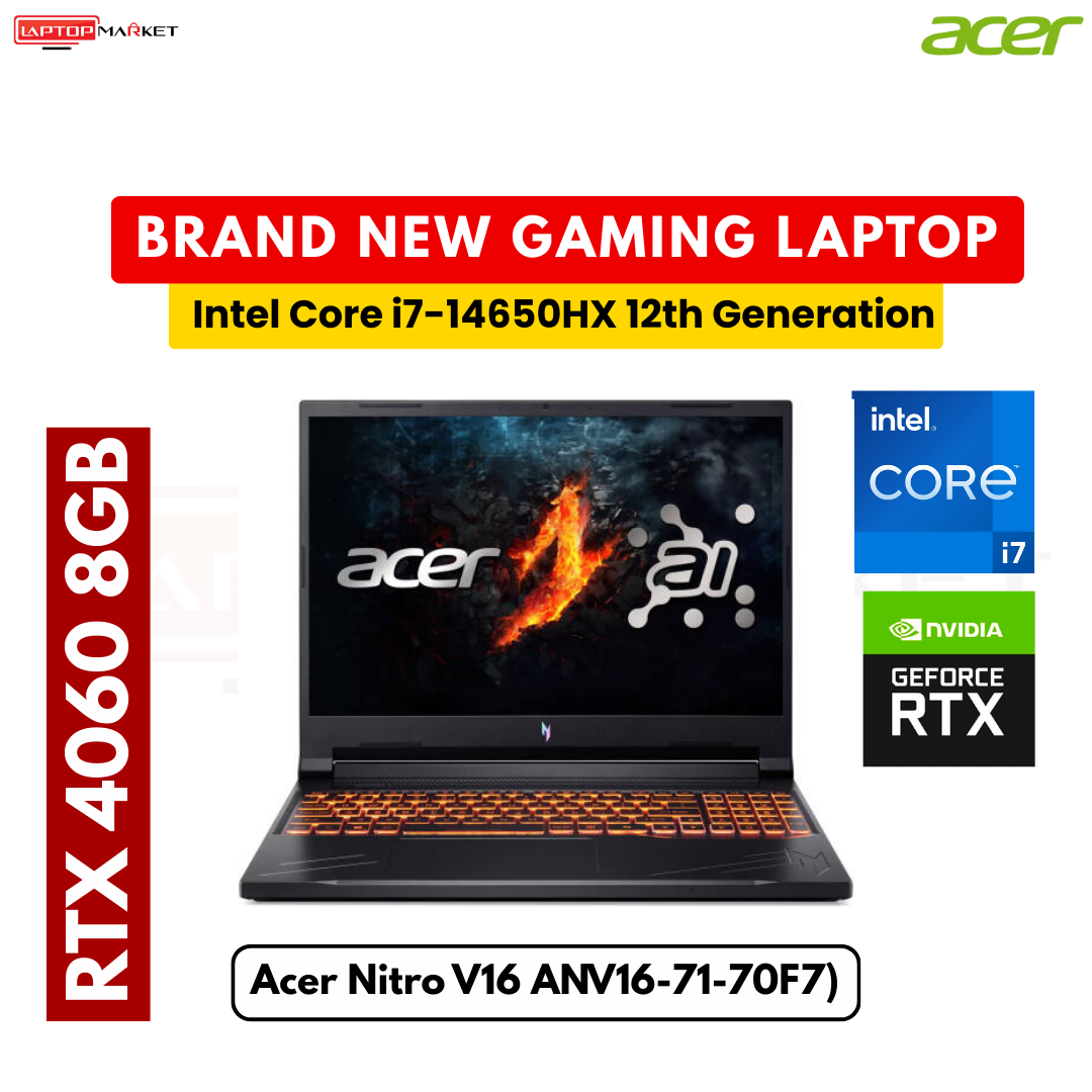 𝗕𝗿𝗮𝗻𝗱 𝗡𝗲𝘄 𝗔𝗰𝗲𝗿 𝗡𝗶𝘁𝗿𝗼 𝗩𝟭𝟲 𝗖𝗼𝗿𝗲 𝗶𝟳-𝟭𝟰𝟲𝟱𝟬𝗛𝗫 𝟭𝟰𝘁𝗵 𝗚𝗲𝗻(𝗛𝘅 𝗣𝗿𝗼𝗰𝗲𝘀𝘀𝗼𝗿) | 𝗥𝗧𝗫𝟰𝟬𝟲𝟬/𝟴𝗚𝗕 | 𝟭𝟲𝗚𝗕 𝗗𝗗𝗥𝟱 𝗥𝗮𝗺 | 𝟱𝟭𝟮𝗚𝗕 𝗡𝗩𝗠𝗲 | 𝟭𝟲 𝗶𝗻𝗰𝗵 𝗪𝗨𝗫𝗚𝗔 𝟭𝟲𝟱𝗛𝘇 𝗟𝗮𝗽𝘁𝗼𝗽