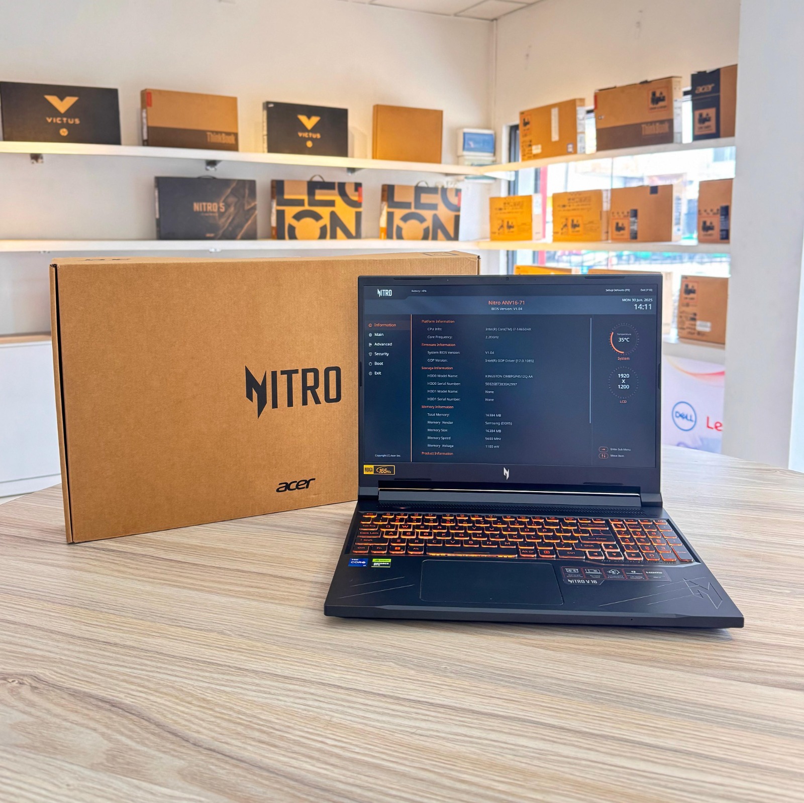 𝗕𝗿𝗮𝗻𝗱 𝗡𝗲𝘄 𝗔𝗰𝗲𝗿 𝗡𝗶𝘁𝗿𝗼 𝗩𝟭𝟲 𝗖𝗼𝗿𝗲 𝗶𝟳-𝟭𝟰𝟲𝟱𝟬𝗛𝗫 𝟭𝟰𝘁𝗵 𝗚𝗲𝗻(𝗛𝘅 𝗣𝗿𝗼𝗰𝗲𝘀𝘀𝗼𝗿) | 𝗥𝗧𝗫𝟰𝟬𝟲𝟬/𝟴𝗚𝗕 | 𝟭𝟲𝗚𝗕 𝗗𝗗𝗥𝟱 𝗥𝗮𝗺 | 𝟱𝟭𝟮𝗚𝗕 𝗡𝗩𝗠𝗲 | 𝟭𝟲 𝗶𝗻𝗰𝗵 𝗪𝗨𝗫𝗚𝗔 𝟭𝟲𝟱𝗛𝘇 𝗟𝗮𝗽𝘁𝗼𝗽 - Image 2