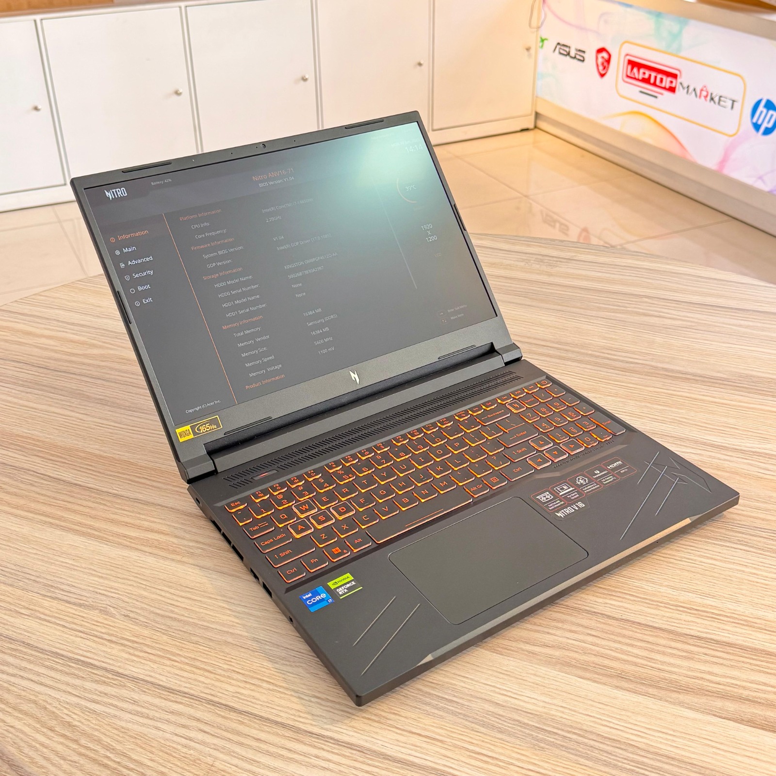 𝗕𝗿𝗮𝗻𝗱 𝗡𝗲𝘄 𝗔𝗰𝗲𝗿 𝗡𝗶𝘁𝗿𝗼 𝗩𝟭𝟲 𝗖𝗼𝗿𝗲 𝗶𝟳-𝟭𝟰𝟲𝟱𝟬𝗛𝗫 𝟭𝟰𝘁𝗵 𝗚𝗲𝗻(𝗛𝘅 𝗣𝗿𝗼𝗰𝗲𝘀𝘀𝗼𝗿) | 𝗥𝗧𝗫𝟰𝟬𝟲𝟬/𝟴𝗚𝗕 | 𝟭𝟲𝗚𝗕 𝗗𝗗𝗥𝟱 𝗥𝗮𝗺 | 𝟱𝟭𝟮𝗚𝗕 𝗡𝗩𝗠𝗲 | 𝟭𝟲 𝗶𝗻𝗰𝗵 𝗪𝗨𝗫𝗚𝗔 𝟭𝟲𝟱𝗛𝘇 𝗟𝗮𝗽𝘁𝗼𝗽 - Image 3