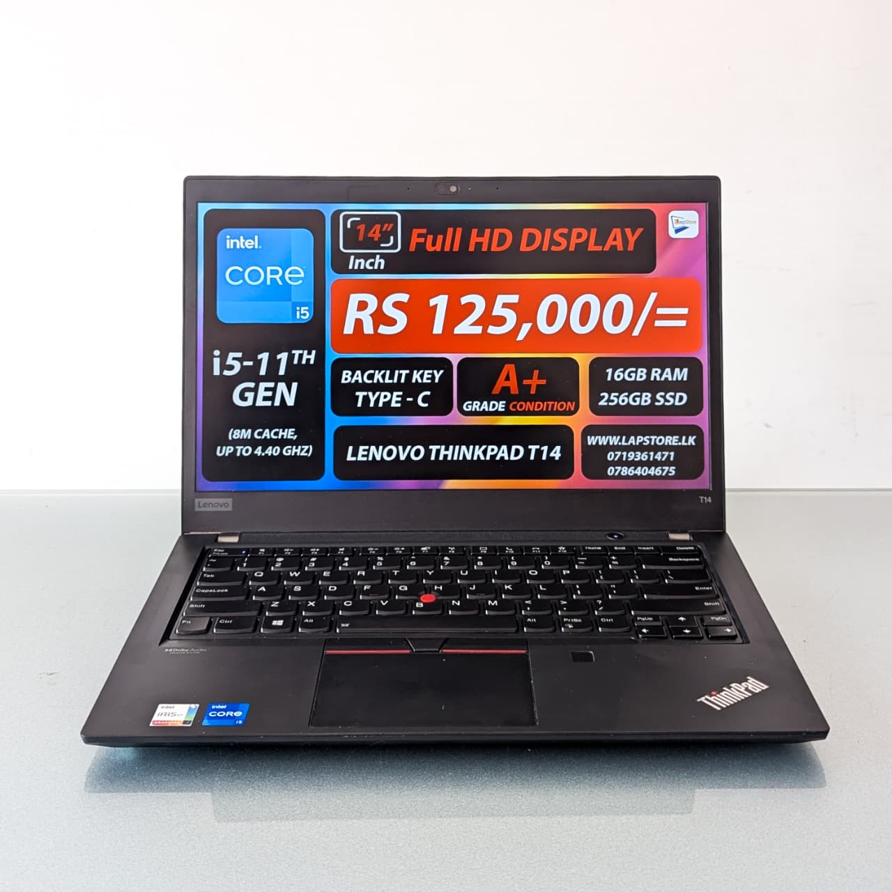 𝗟𝗲𝗻𝗼𝘃𝗼 𝗧𝗵𝗶𝗻𝗸𝗣𝗮𝗱 𝗧𝟭𝟰 𝗖𝗼𝗿𝗲 𝗶𝟱 𝟭𝟭𝘁𝗵 𝗚𝗲𝗻 | 𝟭𝟲𝗚𝗕 𝗥𝗮𝗺 | 𝟭𝟰 𝗶𝗻𝗰𝗵 𝗙𝗛𝗗 | 𝟮𝟱𝟲𝗚𝗕 𝗡𝗩𝗠𝗲 𝗟𝗮𝗽𝘁𝗼𝗽 - Image 2